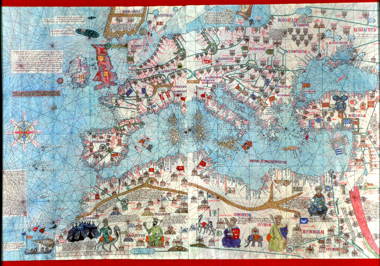 Atlas catalán,1375 (mapa) de Abraham & Cresques Jehuda (1360-1410) Cresques