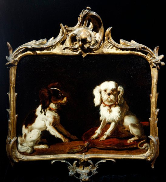 Dos perros de compañía de Abraham Danielsz. Hondius