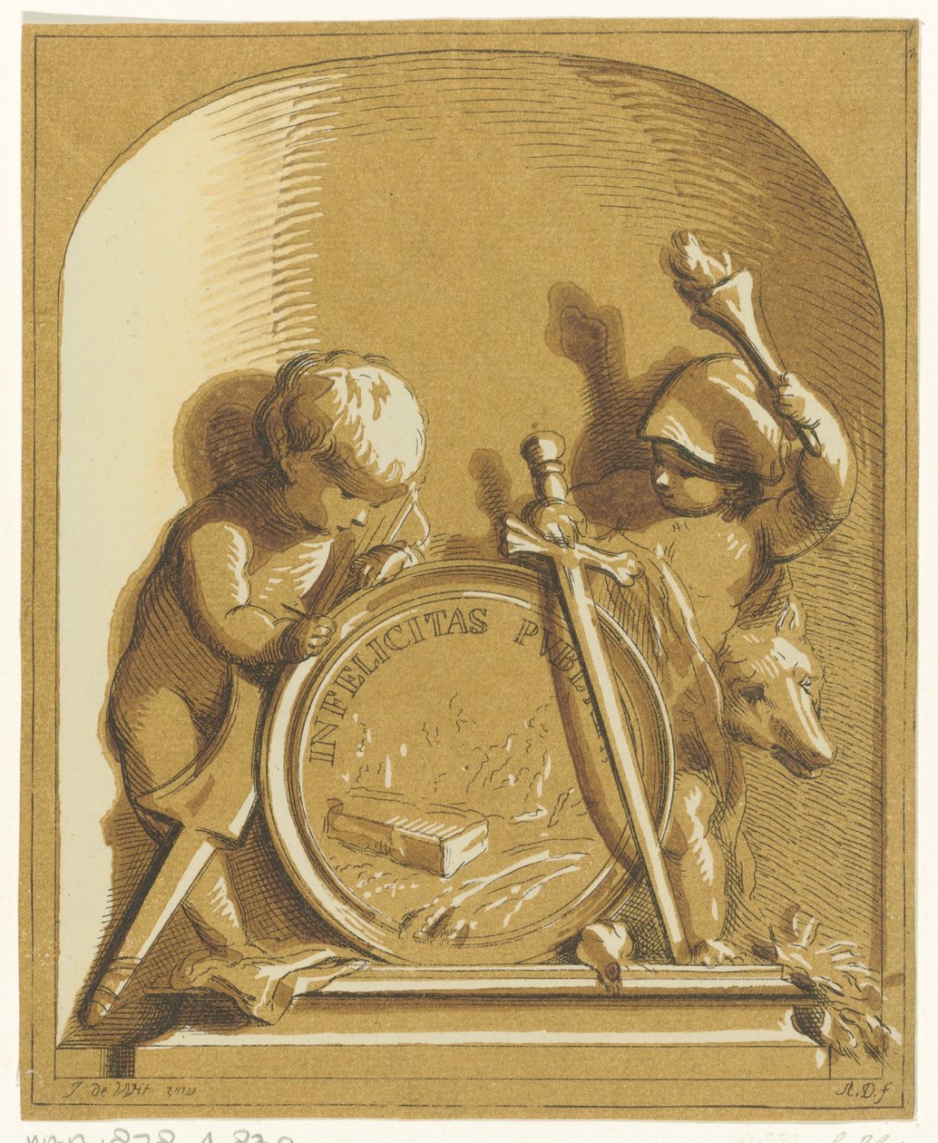 Alegoría con dos amorcillos de Abraham Delfos