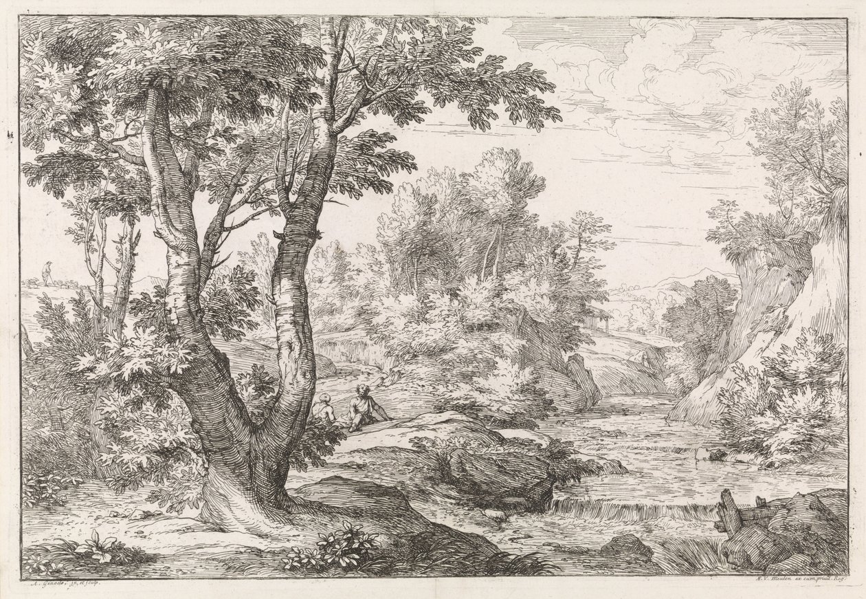Paisaje con río de Abraham Genoels