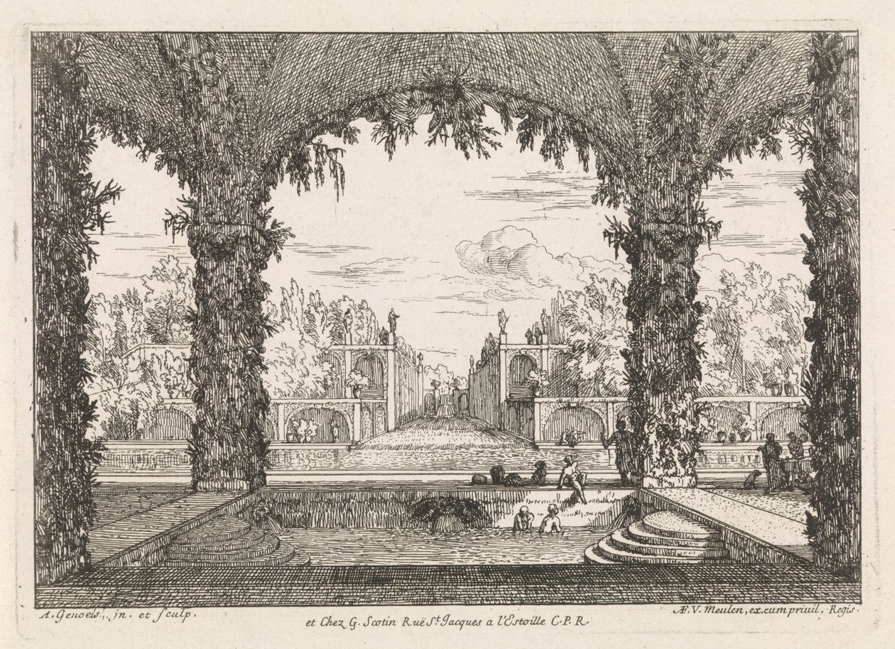 jardín con baño Jardines Arquitectónicos (título de la serie) de Abraham Genoels