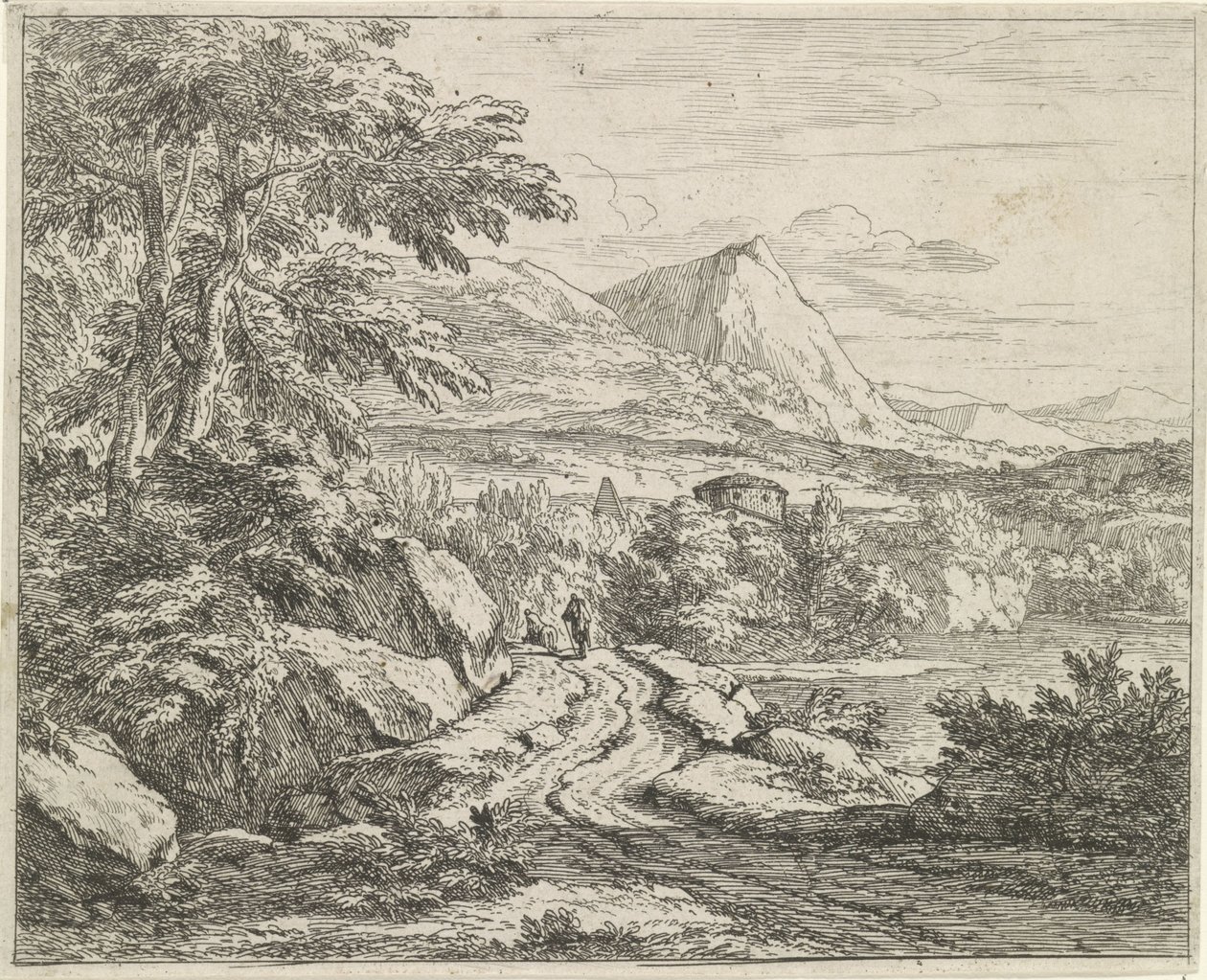 Camino a lo largo de las rocas Paisajes (título de la serie) de Abraham Genoels