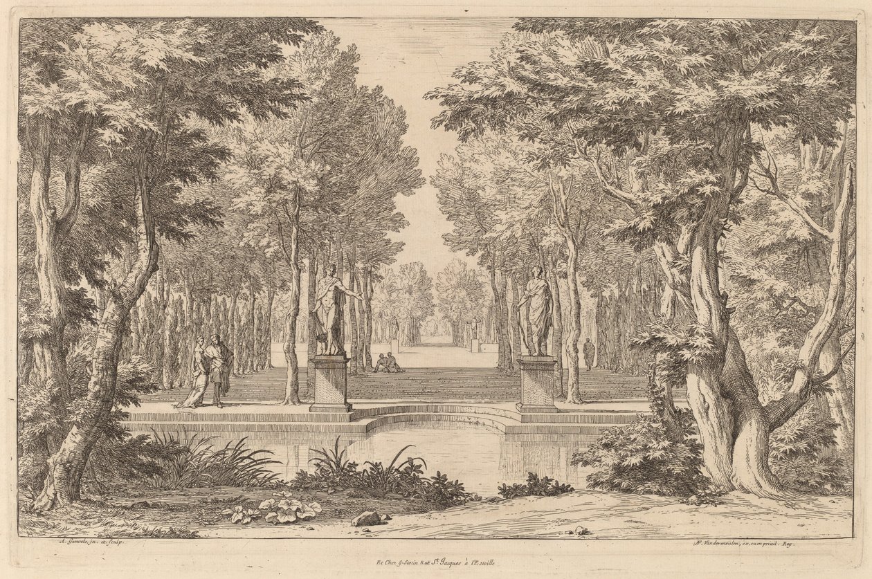 Las dos estatuas de Abraham Genoels II after Adam Frans van der Meulen