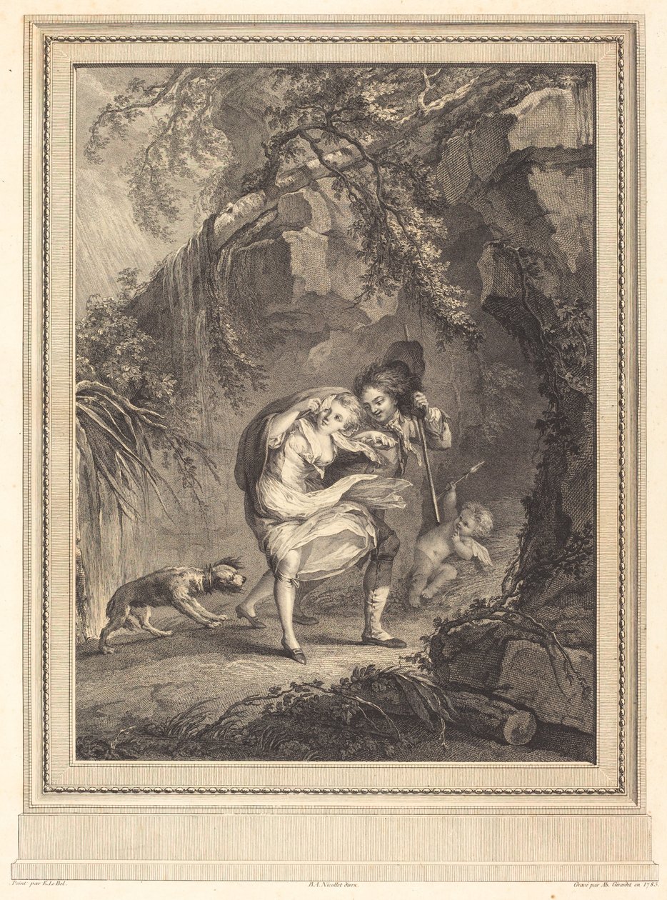 El golpe de viento de Abraham Girardet after Antoine Lebel