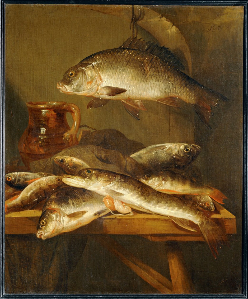 Bodegón con carpa ... de Abraham Hendricksz van Beyeren