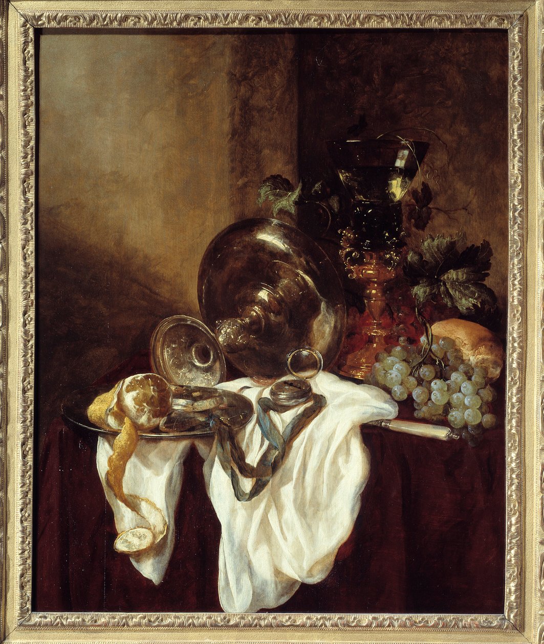 Copa de plata, pintura de Abraham Van Beyeren de Abraham Hendricksz van Beyeren