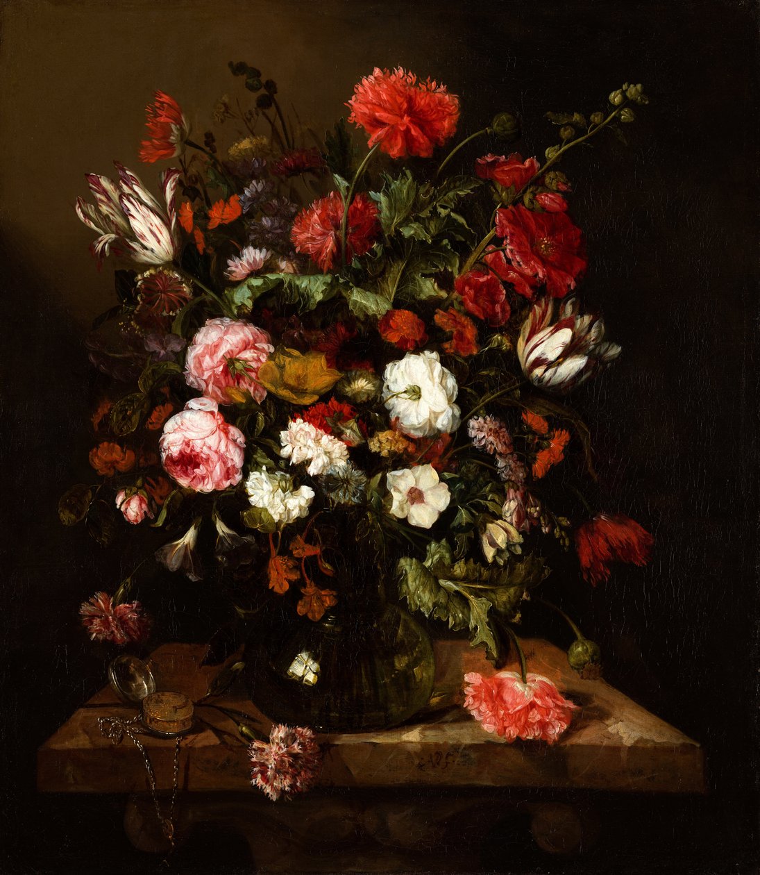 Naturaleza muerta con flores de Abraham Hendricksz van Beyeren