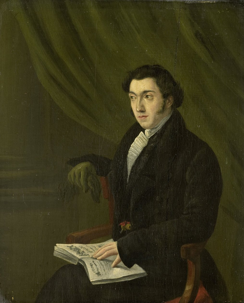 Retrato de Johannes Petrus Schouberg, grabador de sellos en la Casa de la Moneda Imperial de Utrecht de Abraham Hendrik Winter
