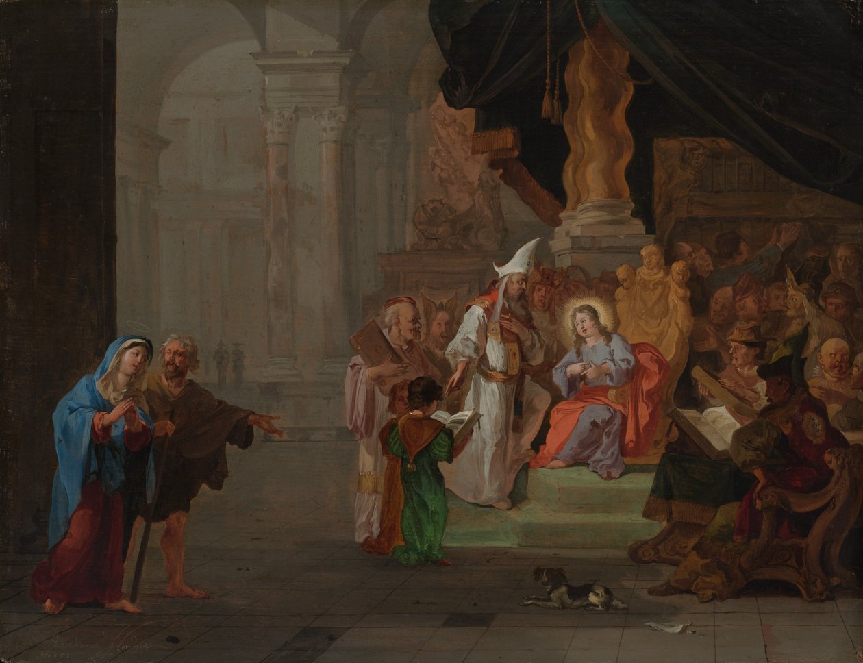 Cristo entre los doctores de Abraham Hondius