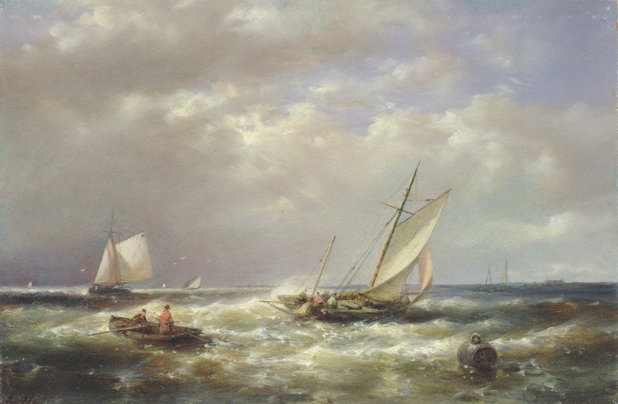 Barcos de pesca en la costa de Abraham Hulk