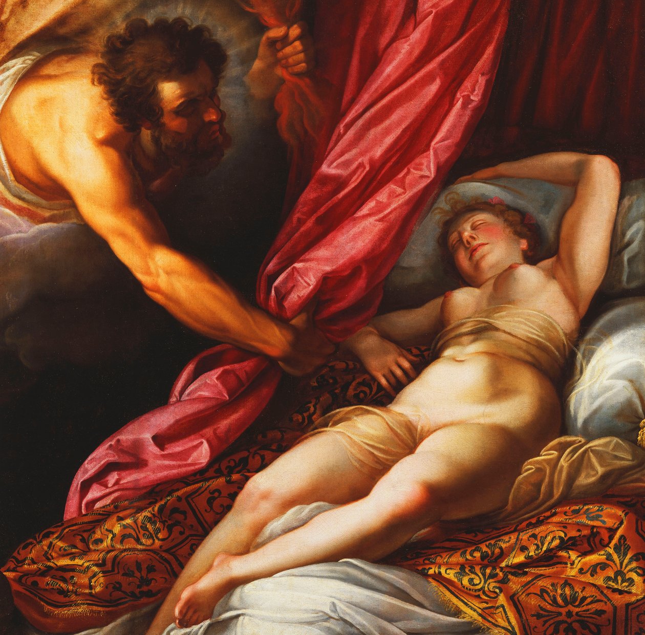 Júpiter y Semele de Abraham Janssens van Nuyssen