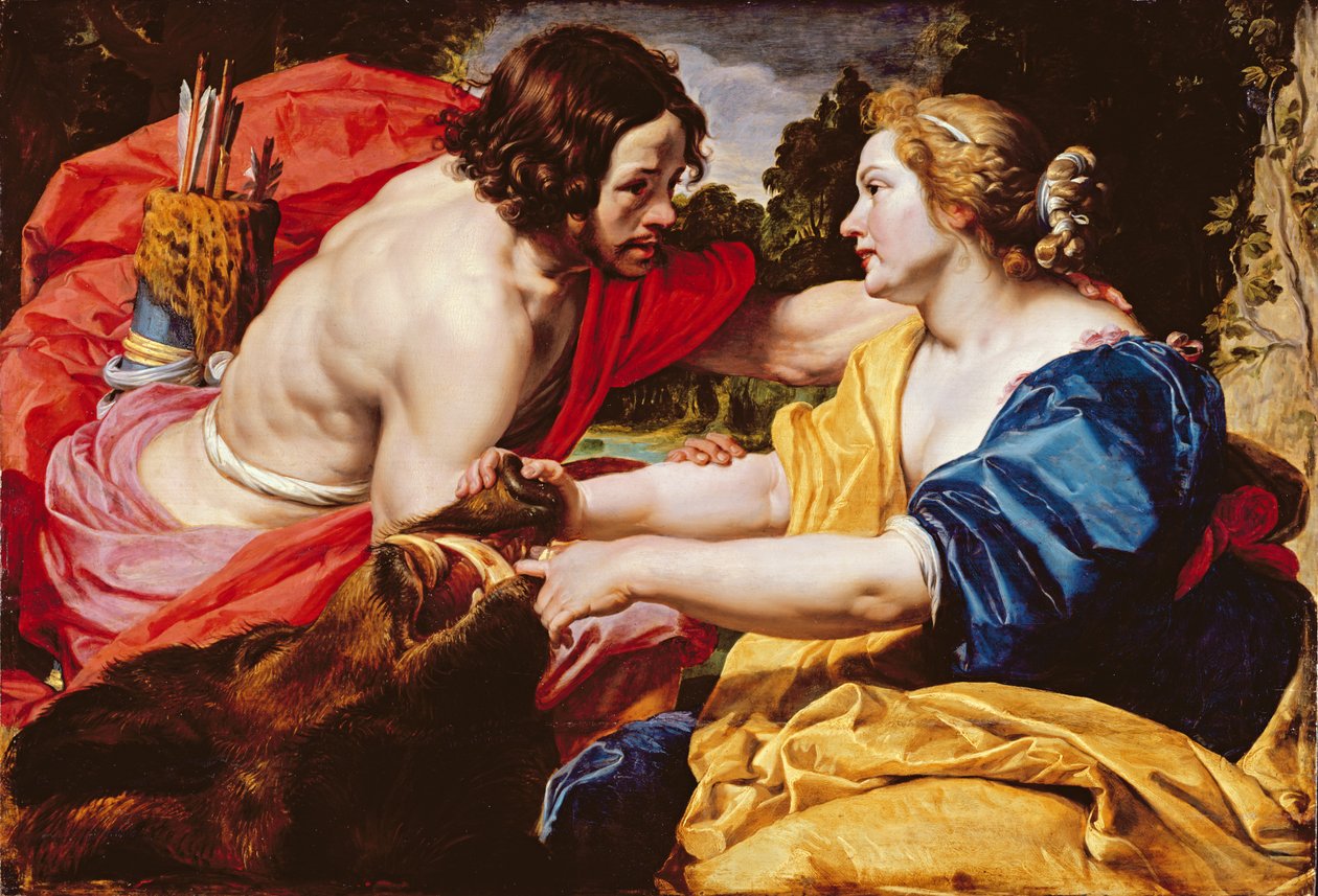 Regreso de la caza o, Meleagro y Atalanta de Abraham Janssens van Nuyssen