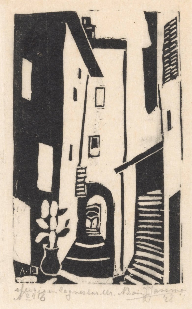 Escena de calle con escaleras en Cagnes-sur-Mer
Callejón en Cagnes-sur-Mer (título en el objeto) de Abraham Johannes Jansma (signed by artist)