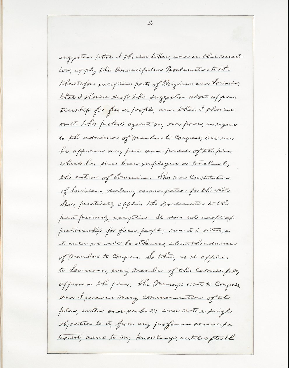 Manuscrito autógrafo del último discurso de Lincoln como Presidente, pronunciado en Washington, D.C., desde la ventana de la Casa Blanca en la noche del 11 de abril de 1865 de Abraham Lincoln