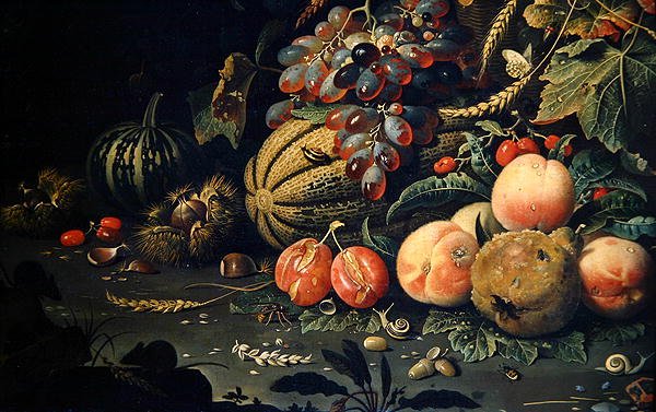 Fruta (detalle) de Abraham Mignon