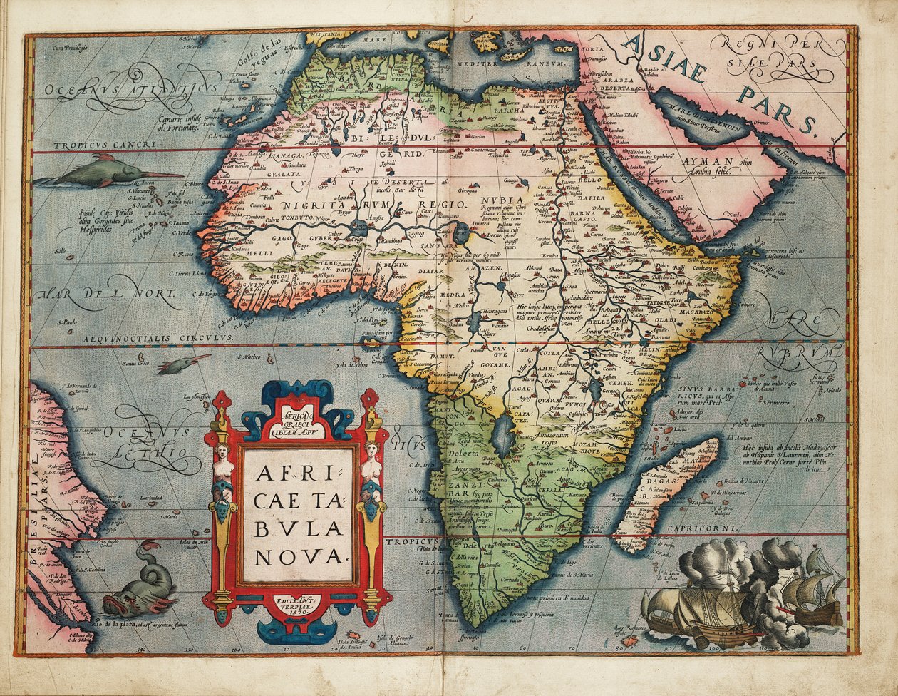 Un nuevo mapa de África de Abraham Ortelius