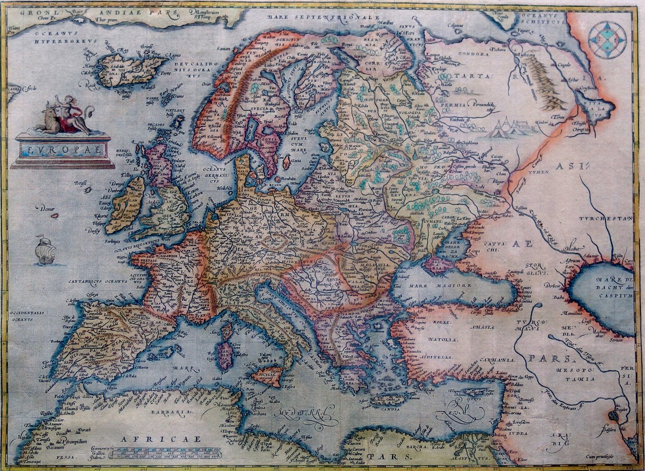 Mapa de Europa de Abraham Ortelius de Abraham Ortelius