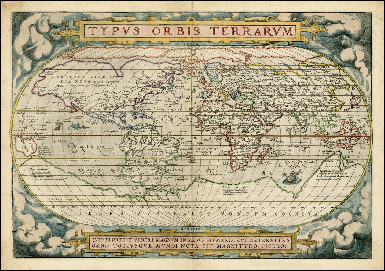 Abraham Ortelius Orbis Terrarum PublicaciónAmberes 1572 de Abraham Ortelius