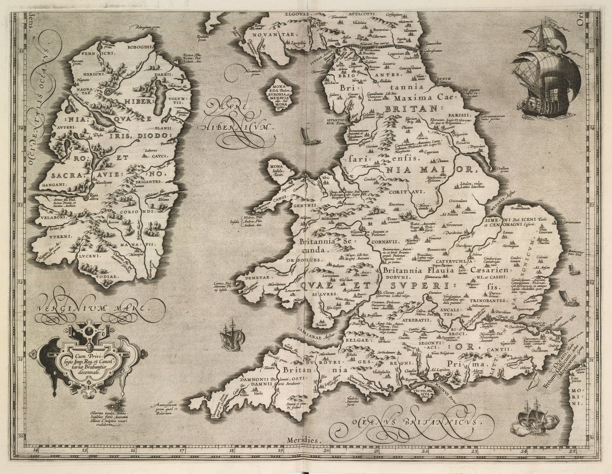Una antigua descripción de las islas británicas de Abraham Ortelius