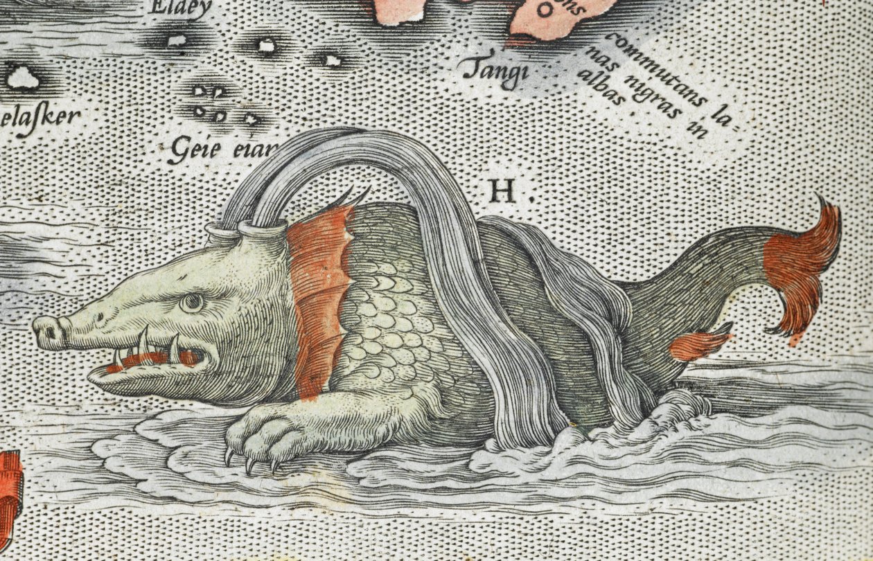 Detalle de un monstruo marino, de 