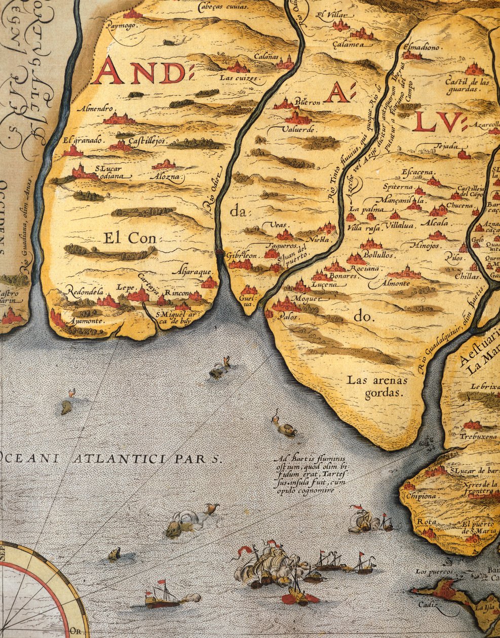 Puerto de Palos, placa de Abraham Ortelius
