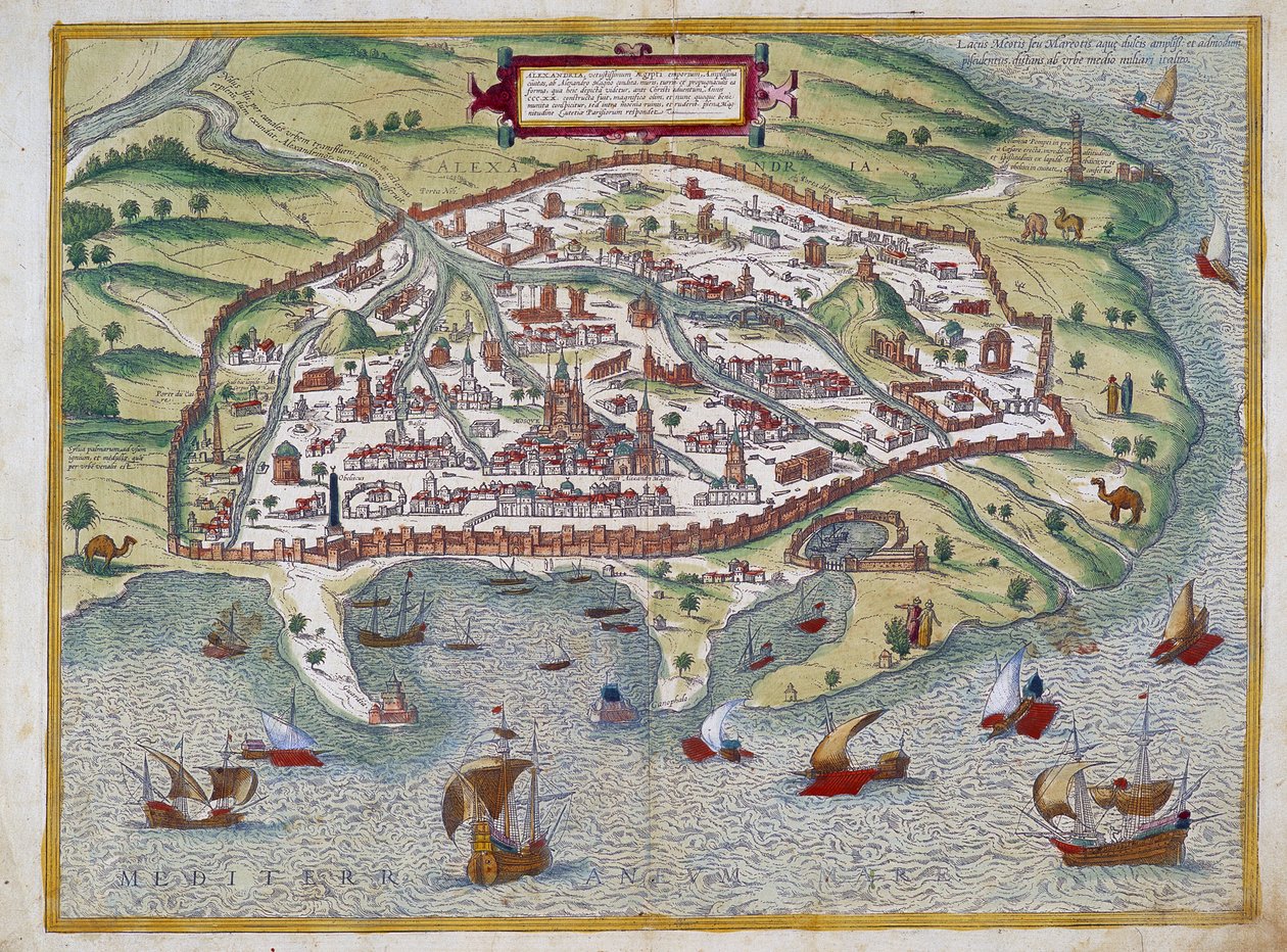 Mapa de Alejandría - por Abraham Ortelius, Amberes de Abraham Ortelius