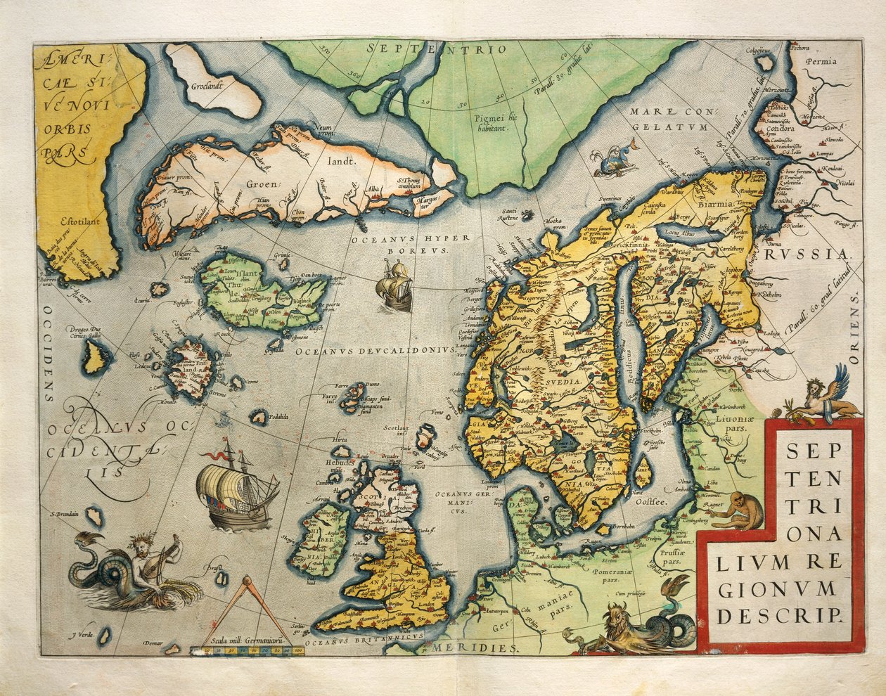 Mapa del Norte de Europa, del Theatrum Orbis Terrarum por Abraham Ortelius de Abraham Ortelius