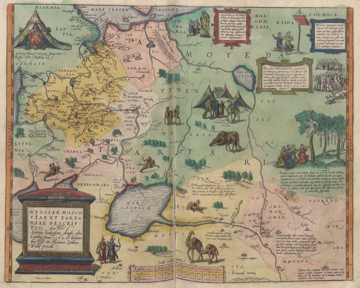 Mapa de Rusia De: Theatrum Orbis Terrarum, 1573 de Abraham Ortelius
