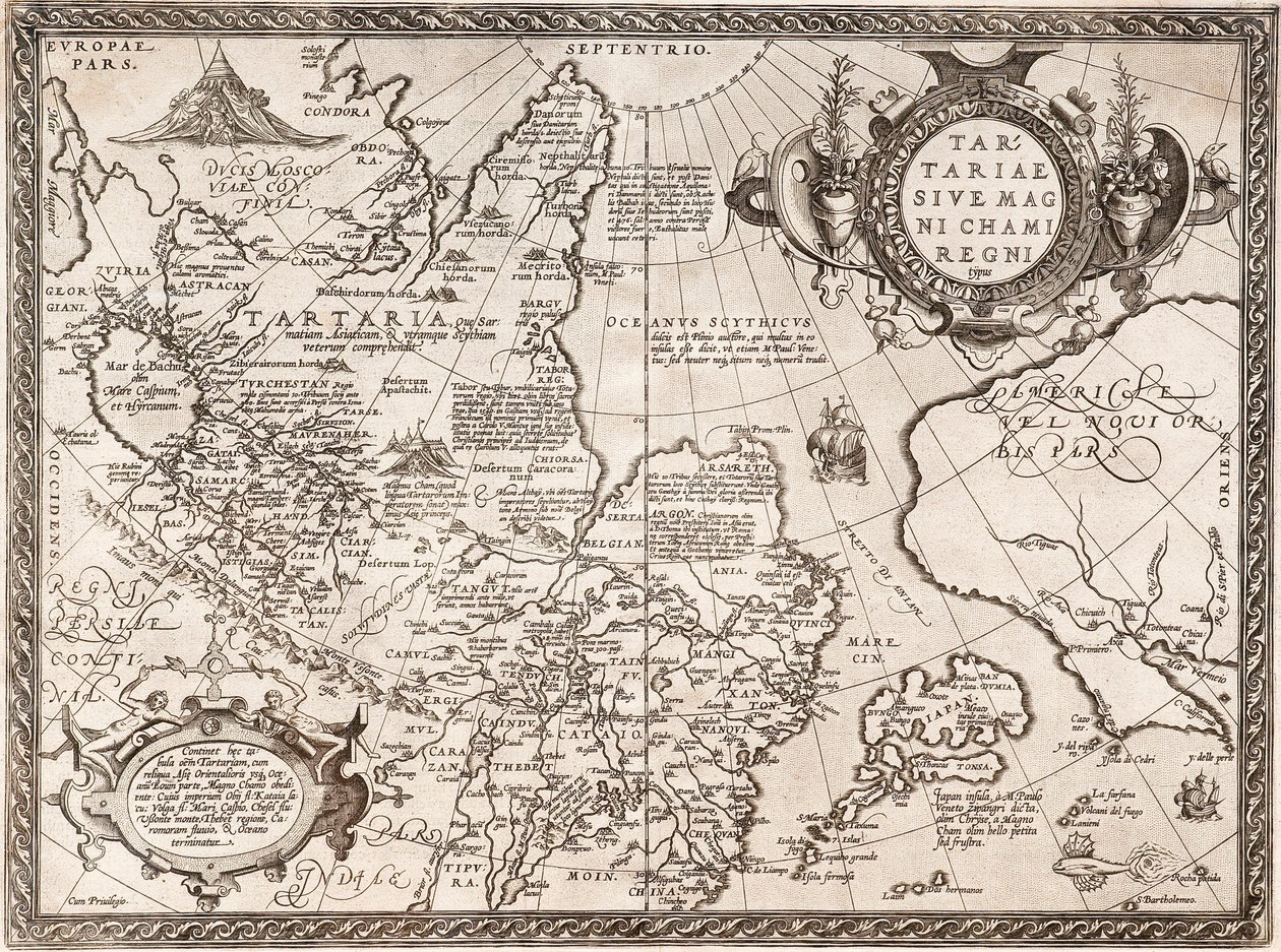 Mapa de Rusia De: Theatrum Orbis Terrarum, 1598 de Abraham Ortelius