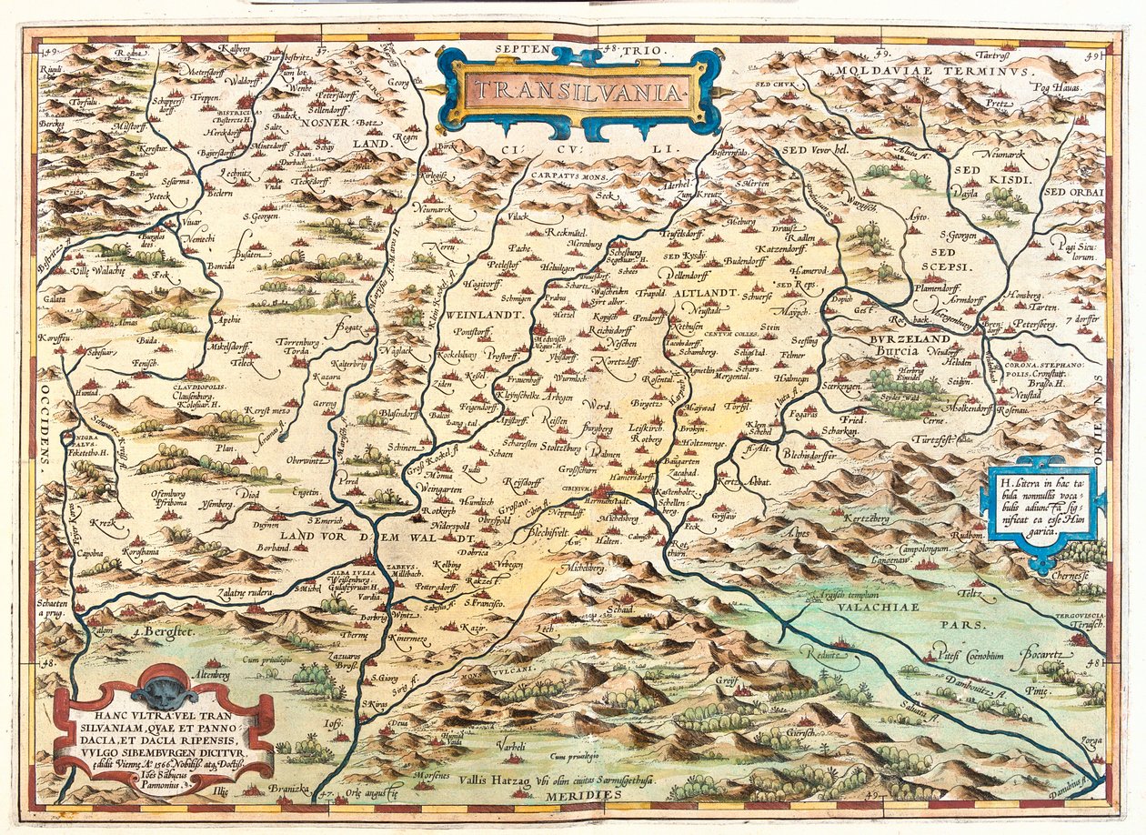 Rumanía de Abraham Ortelius