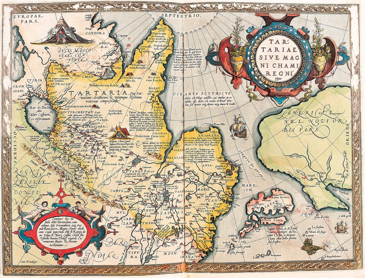 Tartariae Ssive Magni Chami Regni typus Mapa geográfico del territorio tártaro de 