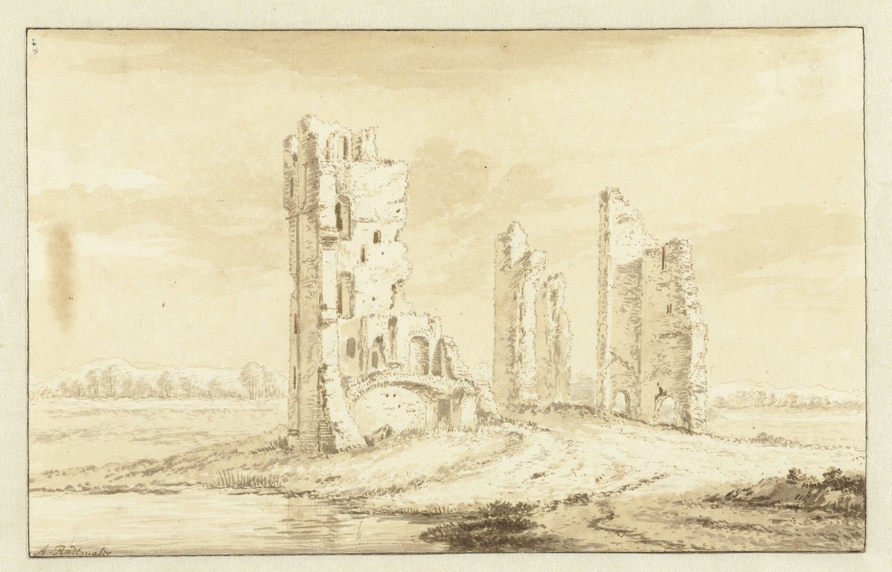 Ruinas de la casa de Kleef, cerca de Haarlem de Abraham Rademaker