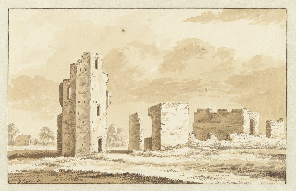 Ruinas del castillo de Oostvoorne de Abraham Rademaker