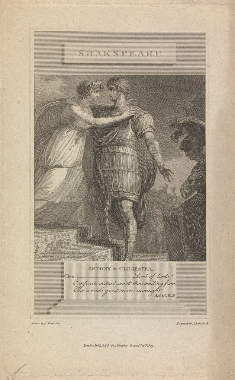 Antonio y Cleopatra Acto IV Sc. 8 de Abraham Raimbach