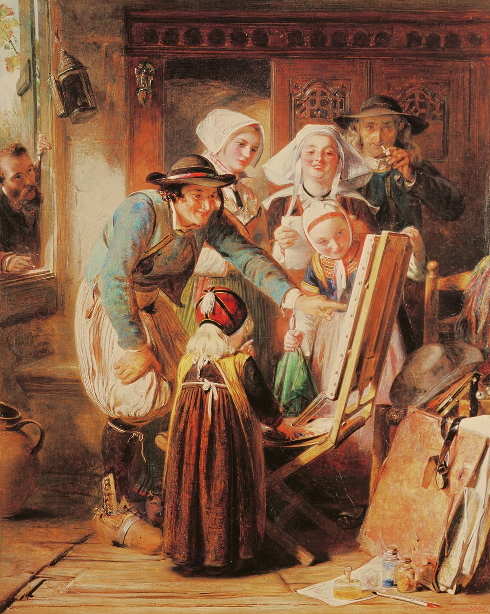 Críticos de arte en Bretaña, 1860 de Abraham Solomon