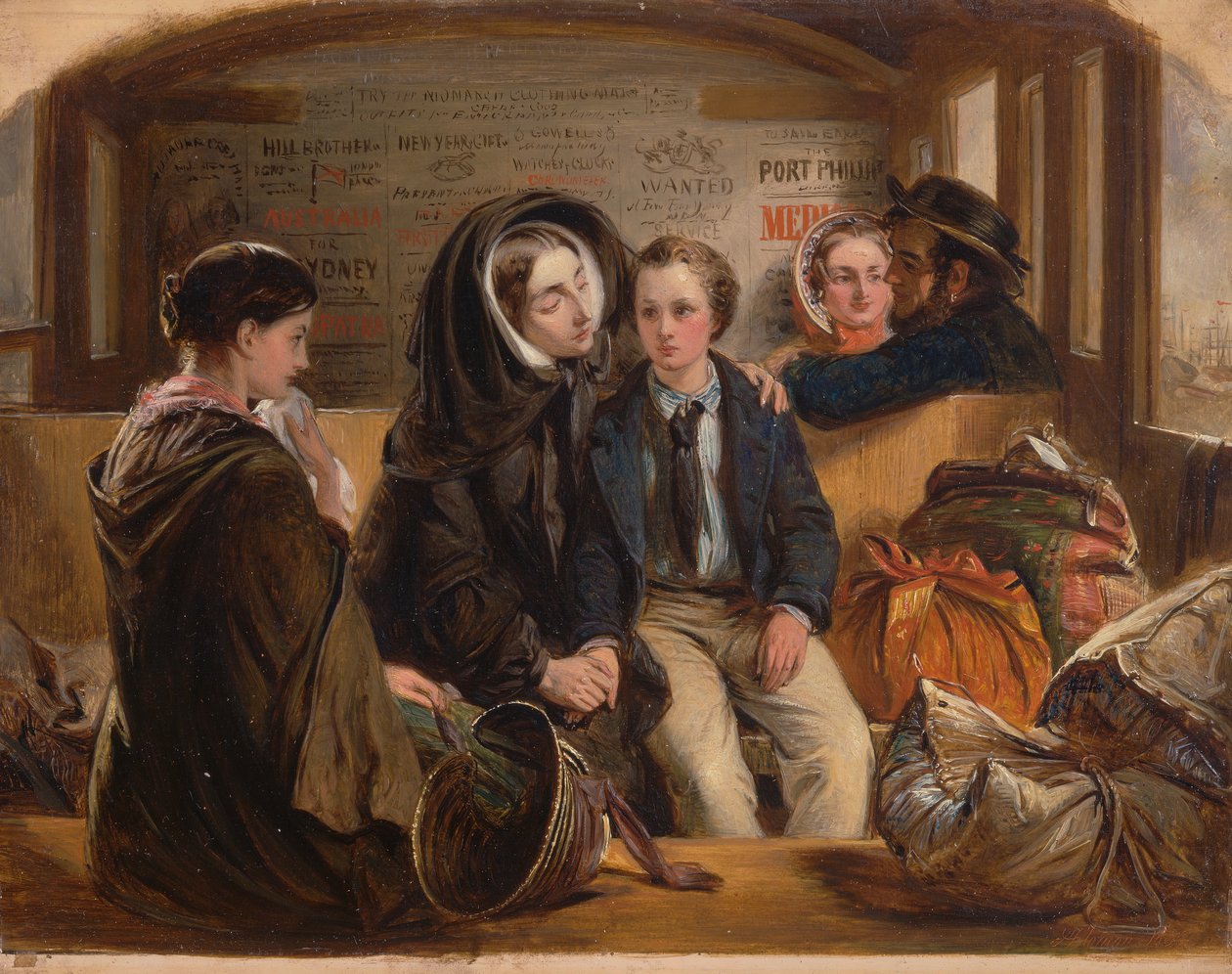 Segunda Clase-La Despedida. Así nos separamos ricos en tristeza, despidiéndonos pobres., 1855 de Abraham Solomon