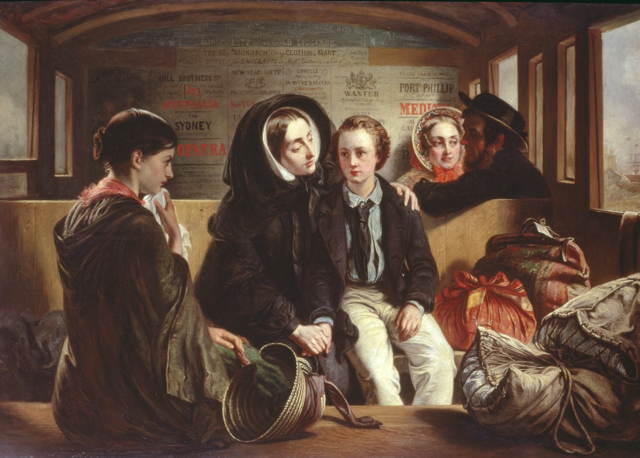 Segunda Clase - La Despedida, c.1855 de Abraham Solomon