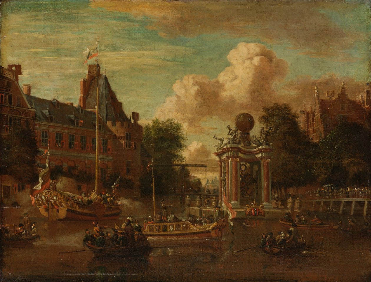 La legación moscovita de visita en Ámsterdam, 29 de agosto de 1697 de Abraham Storck