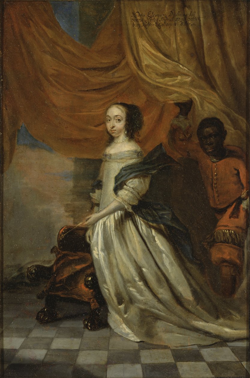 Retrato de Hedvig Eleonora de Holstein-Gottorp, reina de Suecia de Abraham Wuchters