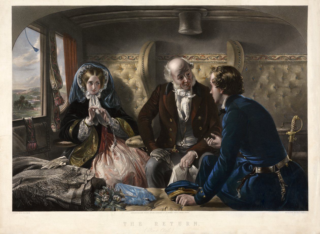 El regreso (Primera Clase), pub. 1857 de Abraham after Solomon