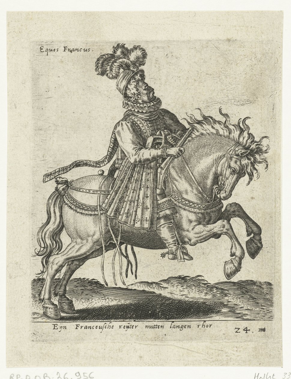 Jinete francés con pistola de Abraham de Bruyn (attributed to)