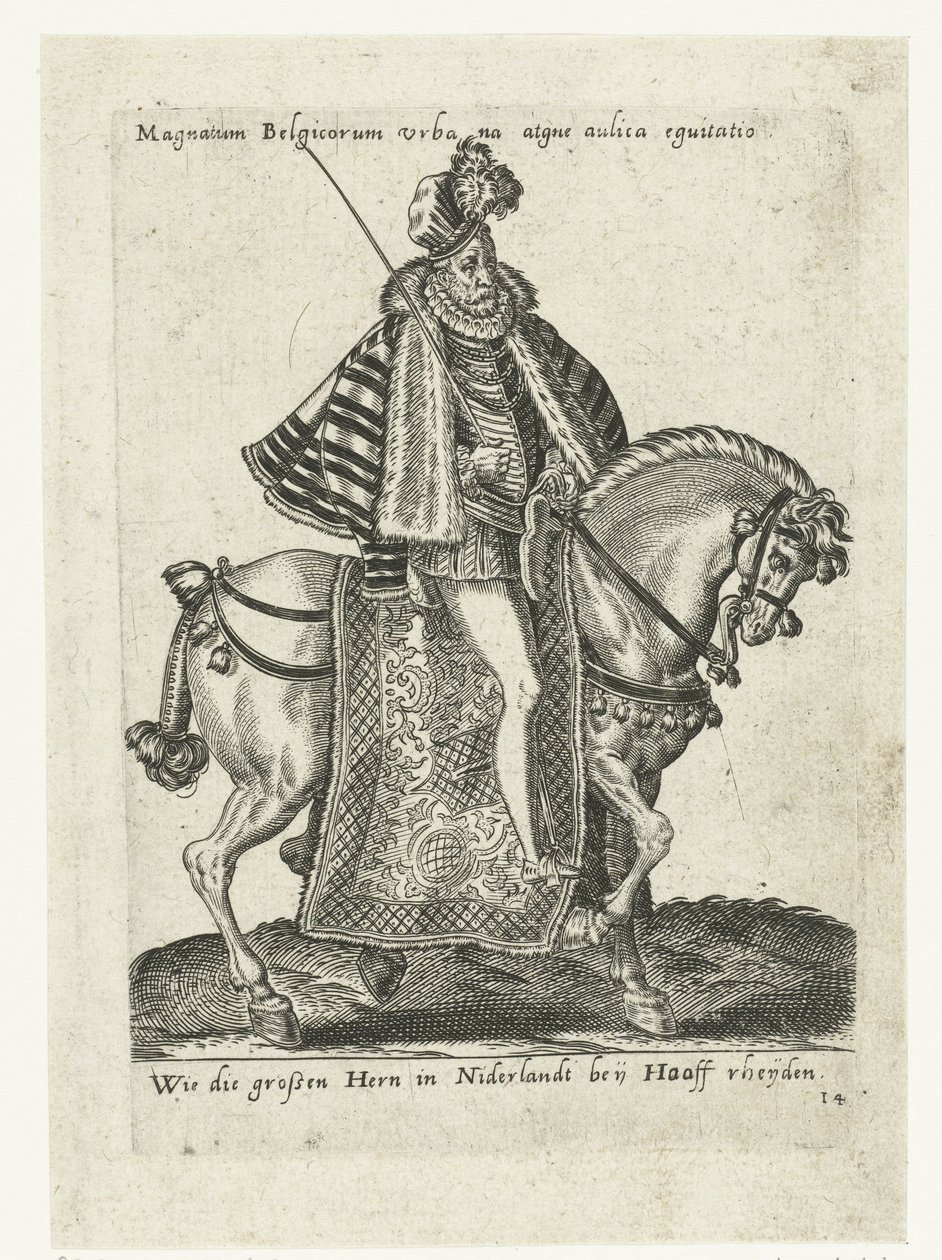 Caballero holandés a caballo de Abraham de Bruyn (attributed to)