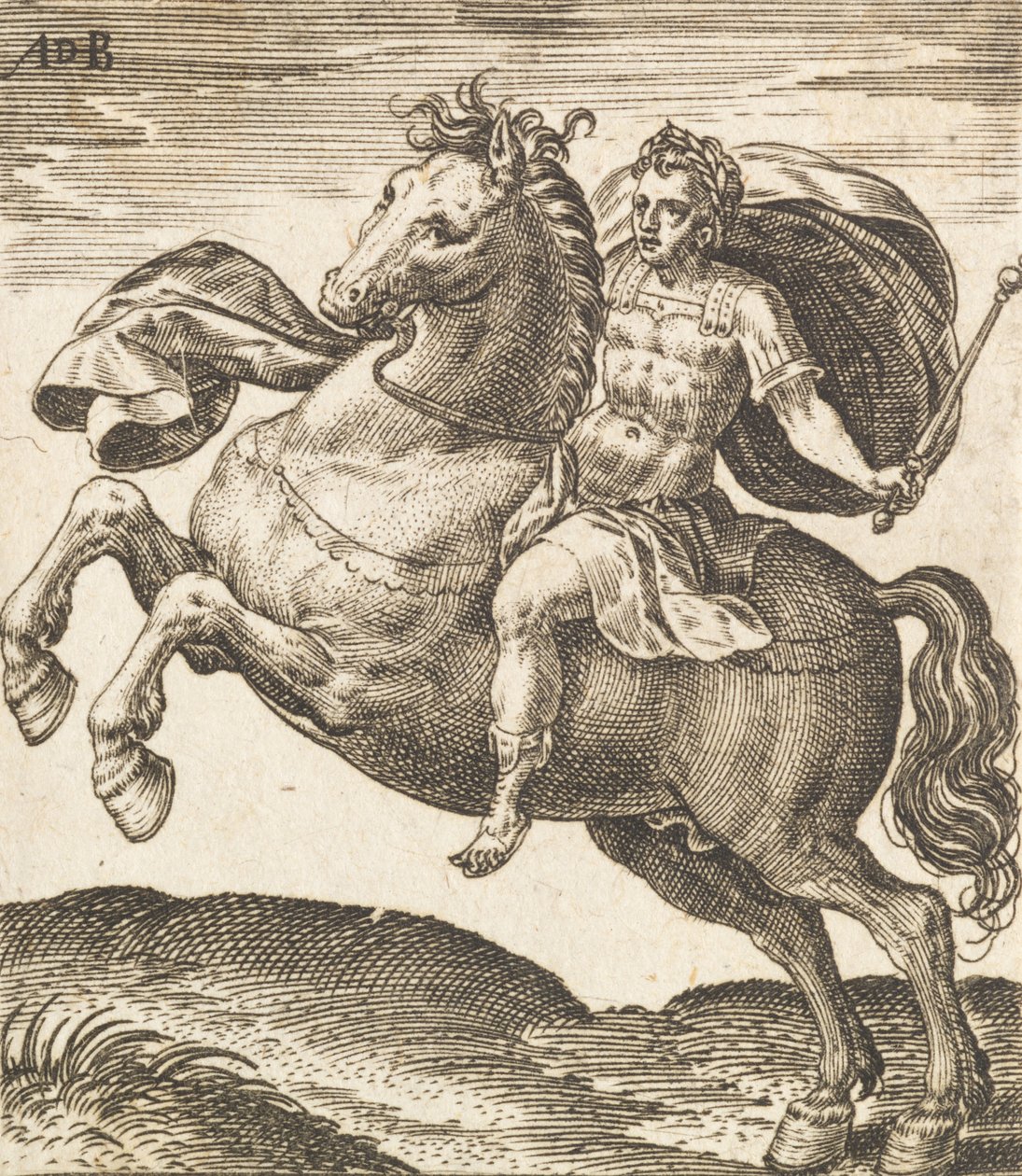 Domiciano de Doce Césares a Caballo, c. 1565-1587 de Abraham de Bruyn