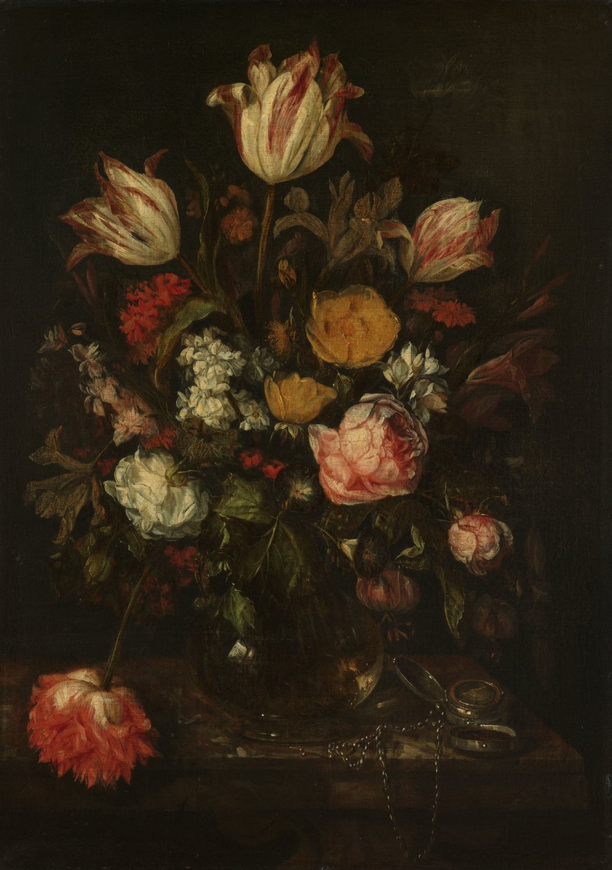 Naturaleza muerta con flores de Abraham van Beyeren