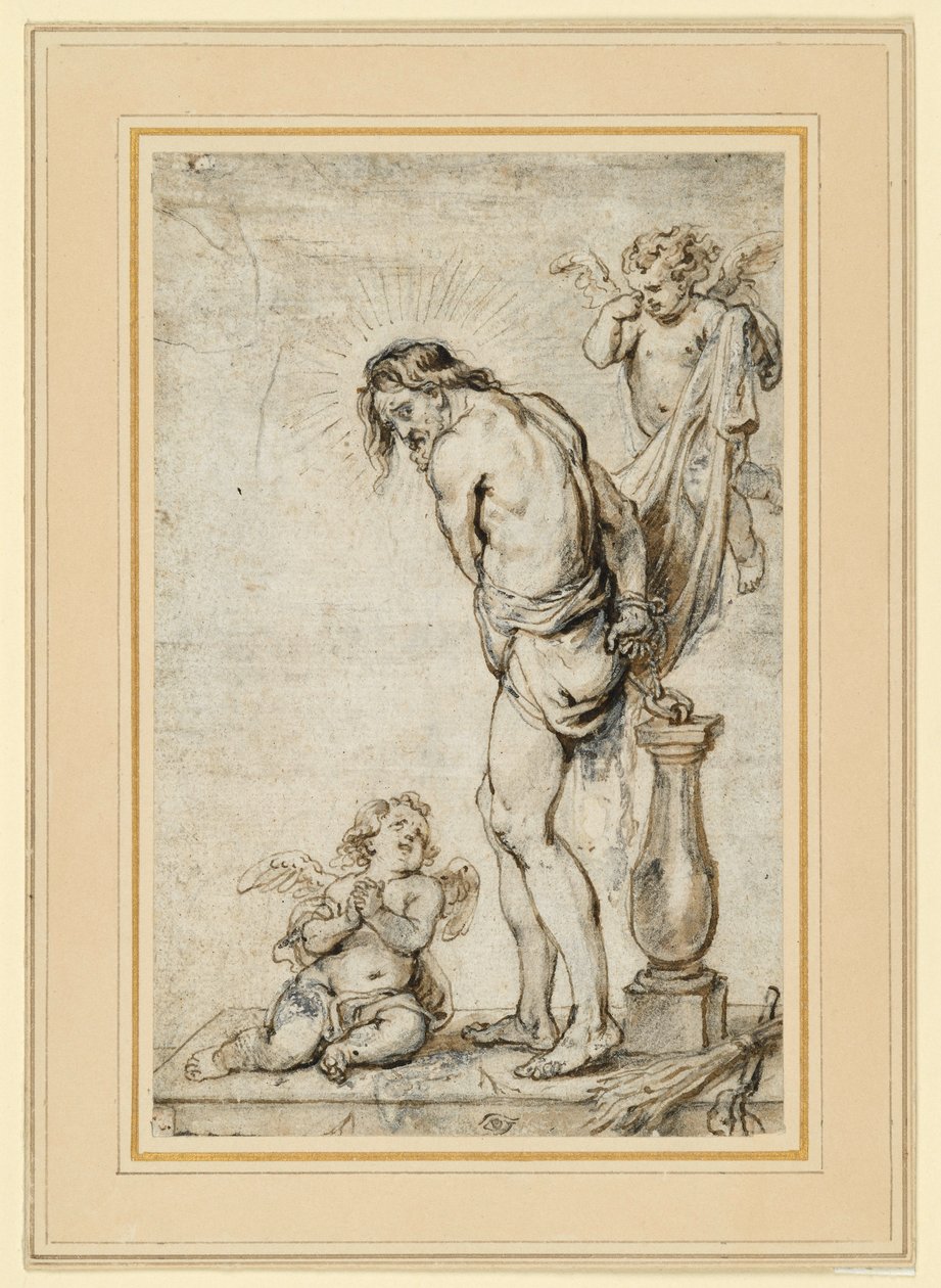 Cristo en la columna de la flagelación de Abraham van Diepenbeeck
