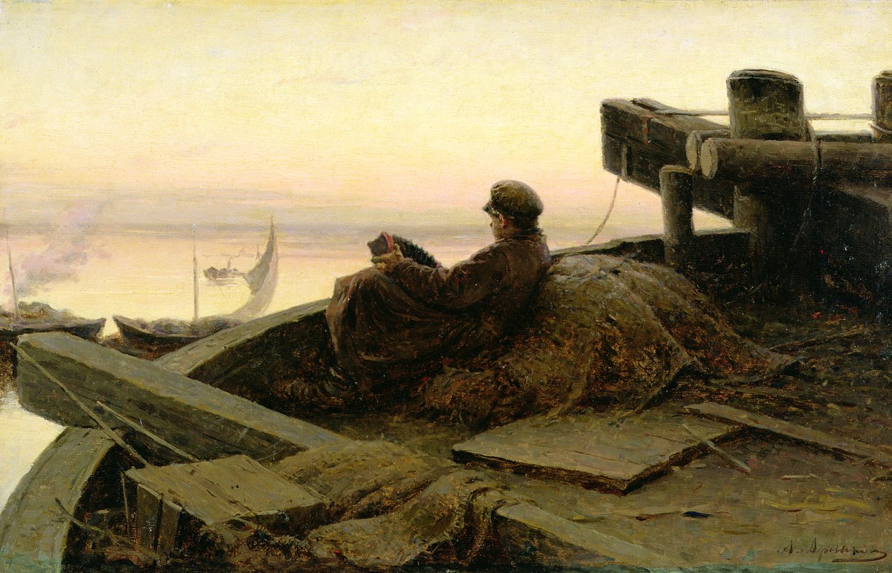 En el Río Volga, 1889 de Abram Efimovich Arkhipov