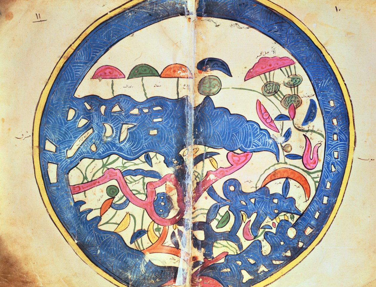 Mapa de Egipto, 1348 de Abu Muhammad Al Idrisi or Edrisi