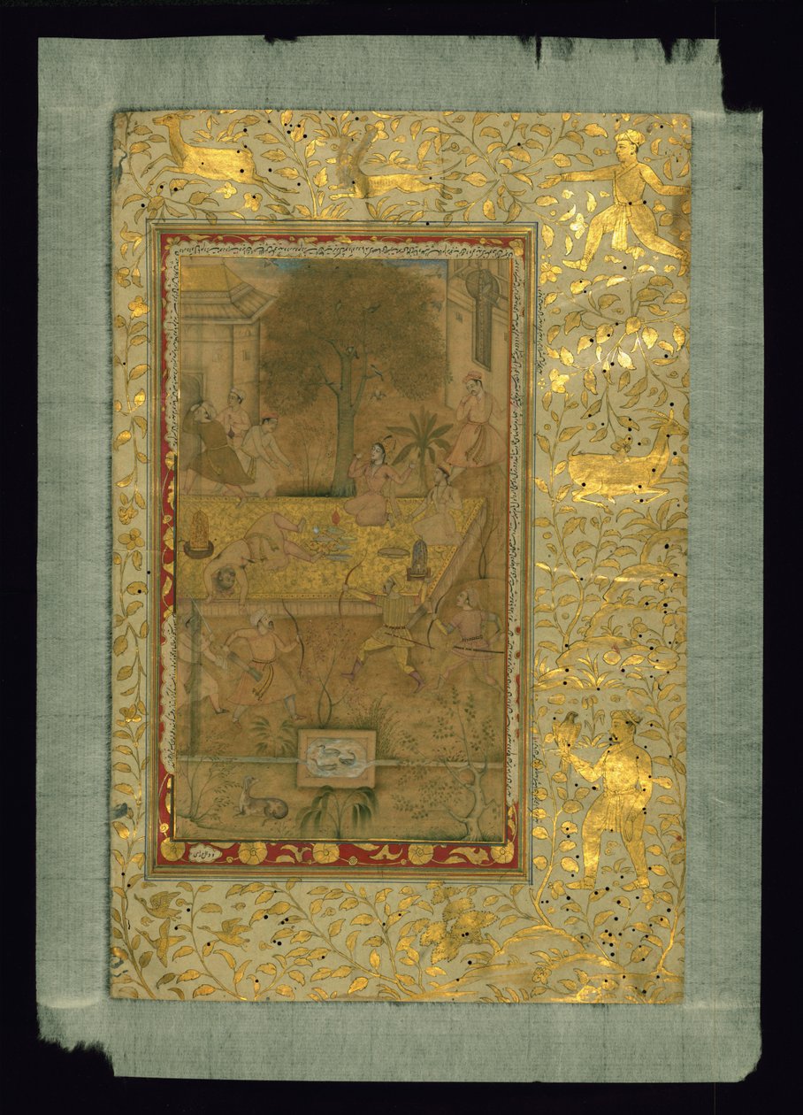 Hoja suelta del Akbarnama por Abu Fazl de Abu al Fazl ibn Mubarak