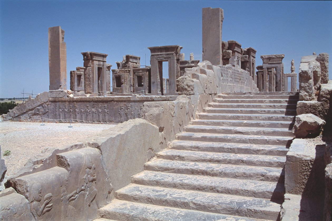 Escalera a la Tachara (palacio privado de Darío) c.485 a.C. de Achaemenid