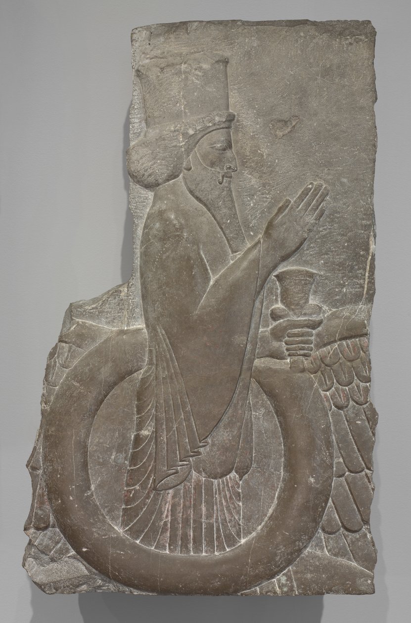 Ahuramazda en el disco alado, Persépolis, 486-460 a.C. de Achaemenid